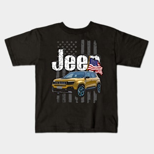 Jeep Avenger Jeepcar JEEP Flag Kids T-Shirt